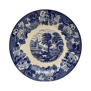 Wood & Sons Enoch Woods Ware English Scenery Blue 9” China Dinner Plate